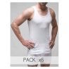 6 Camisetas Tirante Hombre Rapife 800 Algodón