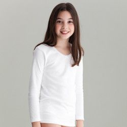 Camiseta interior manga larga con felpa 7010 niña