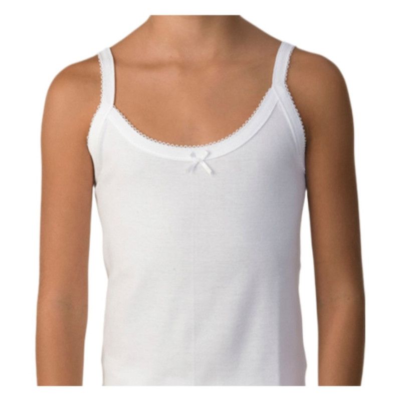 Camiseta Interior Tirantes Niña 4391 Algodón