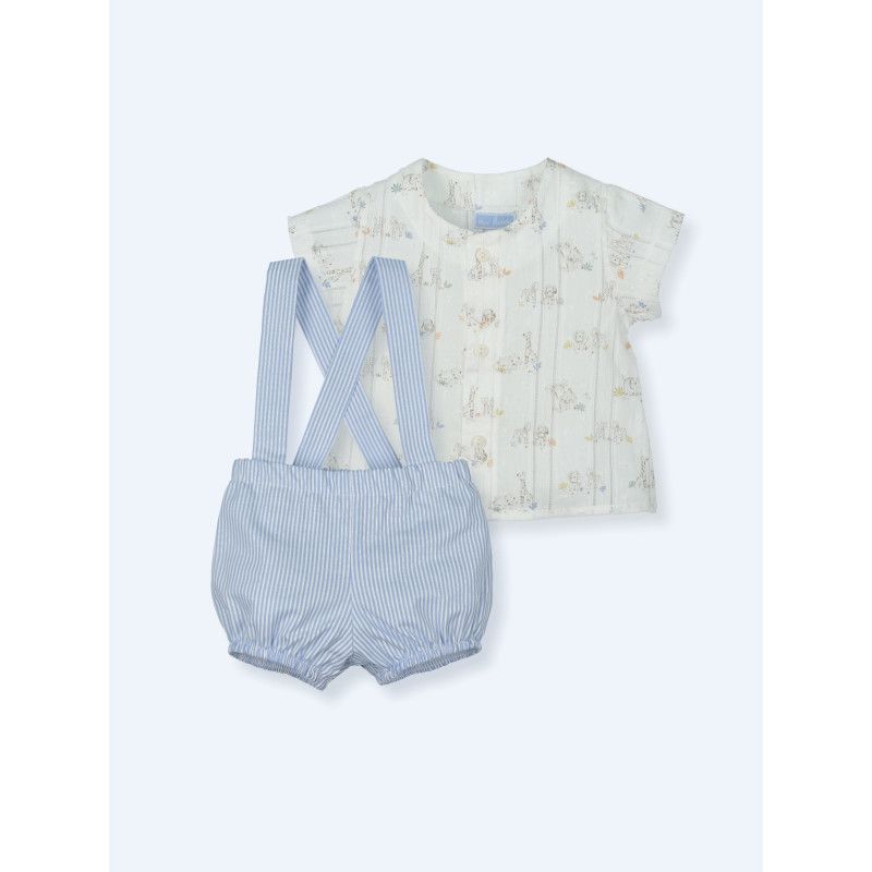 Conjunto Peto con tirantes y camisa - Ropa bebé online