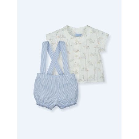 Conjunto Peto con tirantes y camisa - Ropa bebé online