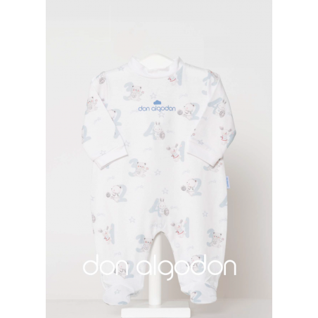 Pelele Pijama largo bebé niño algodón estampado Don Algodón
