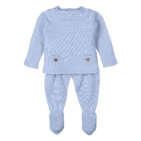 Conjunto Traje 2 piezas Polaina Jersey Bebé Azul