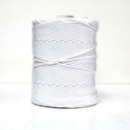 Cordón Algodón Blanco Flamenca - Rollo de 100m