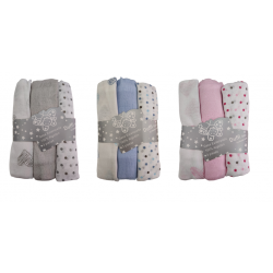 Pack de 3 Muselina Gasas Bebé Estampado