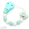 Sujeta Chupetes Mordedor Silicona Koala Mint