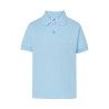 Polo Celeste Algodón Manga Corta