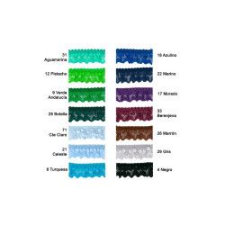 Encaje Puntilla Fruncida 25mm 074478