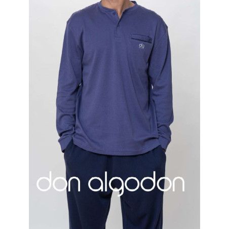 Pijama Hombre Manga Larga Pantalón Largo