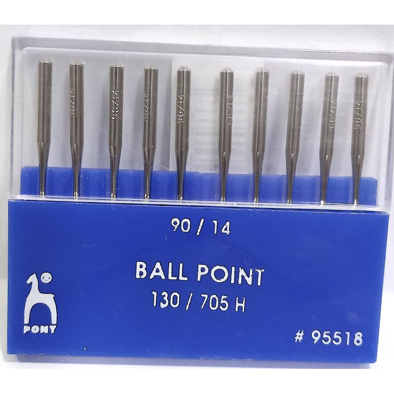 Agujas para Máquina de Coser Punta de Bola - Talón Redondo - Pony