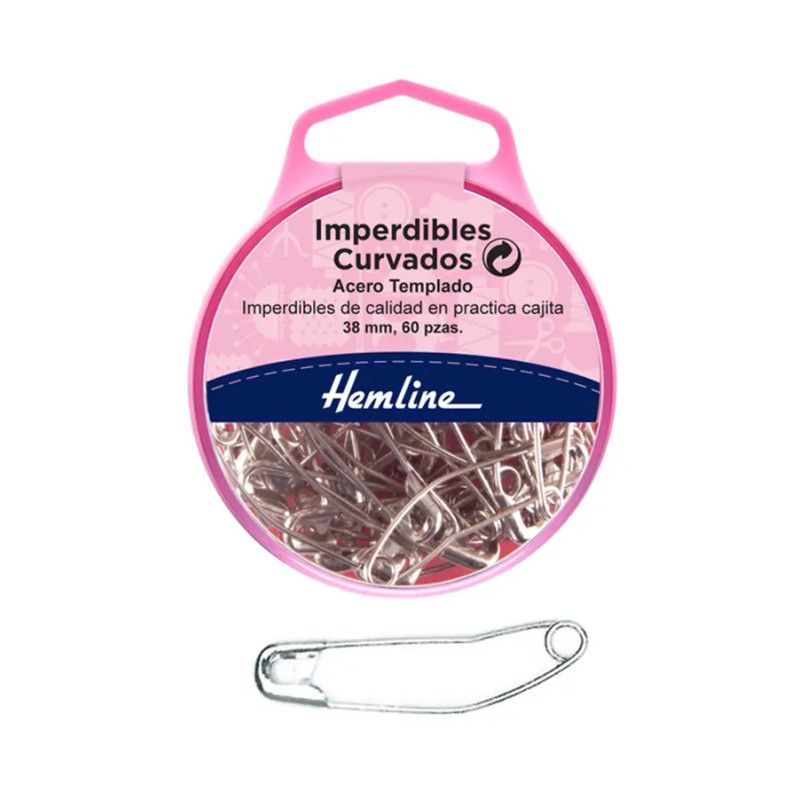 Imperdibles Curvados 38 mm (60 uds) Hemline