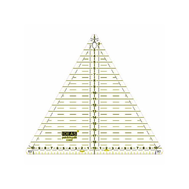 Regla Patchwork Triangular 20 cm IDEAS