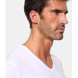 Pack 6 Camisetas interior manga corta cuello V hombre algodón 508 Abanderado