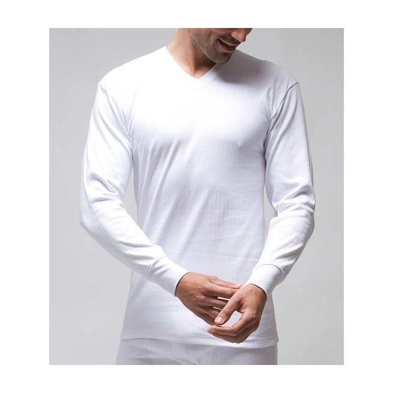 Camiseta interior TERMAL hombre cuello en pico 731