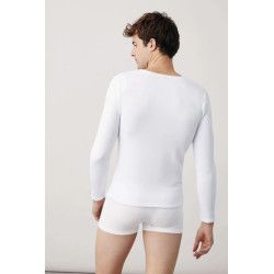 Camiseta interior térmica manga larga cuello pico 70101
