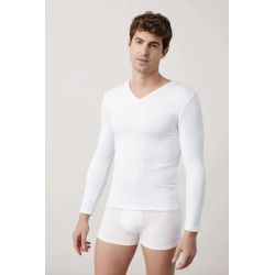 Camiseta interior térmica manga larga cuello pico 70101
