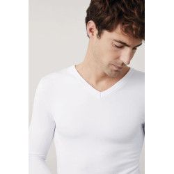 Camiseta interior térmica manga larga cuello pico 70101