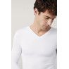 Camiseta interior térmica manga larga cuello pico 70101