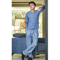 Pijama Selmark Hombre Manga Larga Pantalón Largo