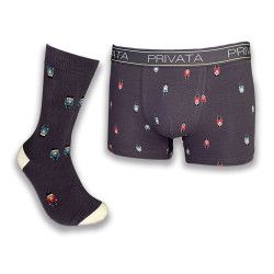 Bóxer hombre cascanueces pack regalo con calcetín