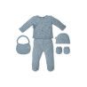 Set Regalo 5 Pcs Bambú y Algodón Talla 0-6 m