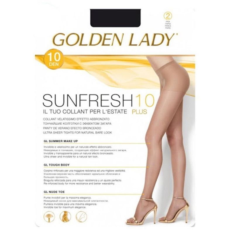 Sunfresh 10 Golden Lady Panty Medias - Medias de Verano