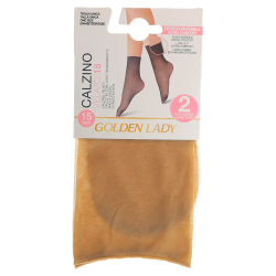Golden Lady Calcetín Media Tobillero con puño Invisible 15 Den Calzino Pack 2 Pares