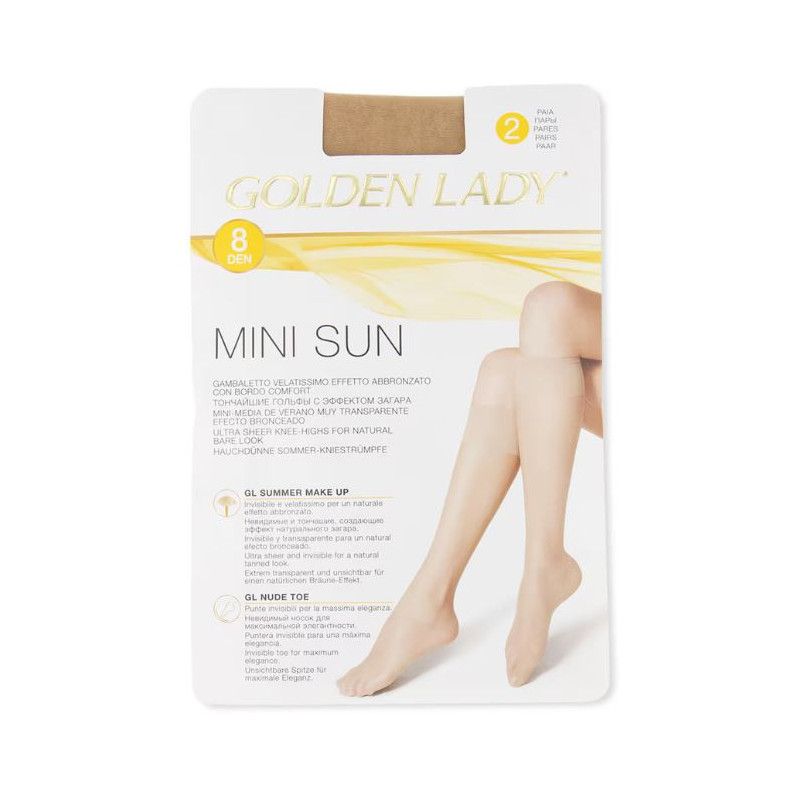 Mini Sun Calcetín Media Golden Lady 2 Pares