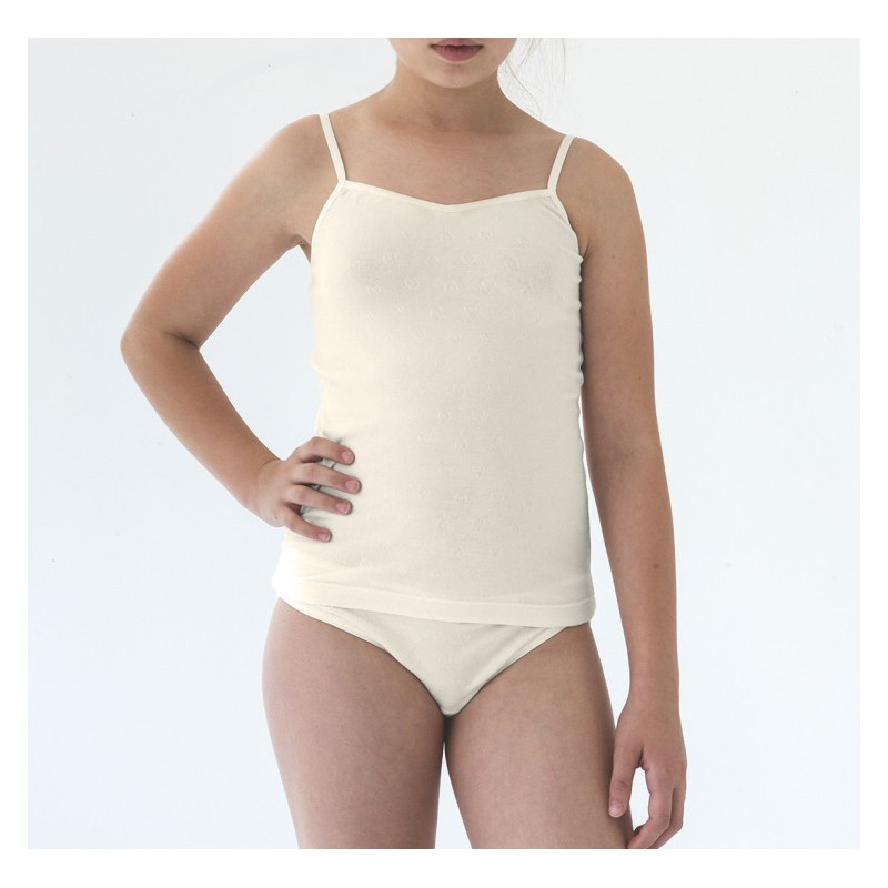Conjunto interior escote espalda y braguita niña