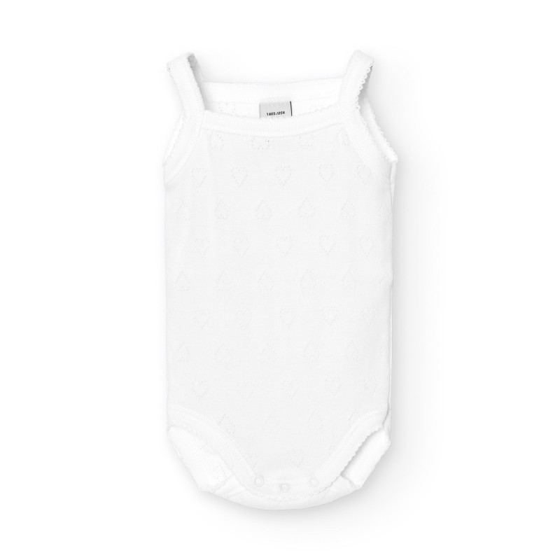 Body bebé tirante fino calado corazones 1101 Babidu