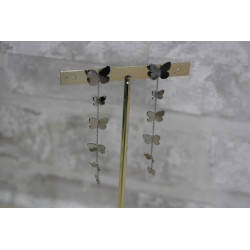 Pendientes Plateados Mariposas