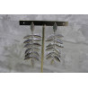 Pendientes Plateados Hojas