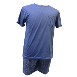 Pijama Hombre Manga Corta Algodón
