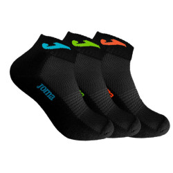 3x Pares Calcetines tobillero color negro Joma