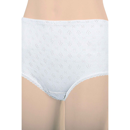 Caja 6 Bragas Alta Clásica Calada Algodón Ferrys 5627