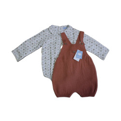 Conjunto Body Manga Larga Pelele Focas 12 Meses