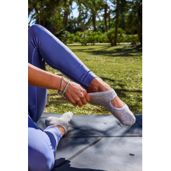 Calcetín yoga antideslizante Gris