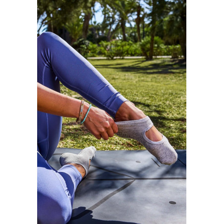 Calcetín yoga antideslizante Gris