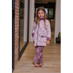 Bata infantil coralina conejitos con cuello invierno