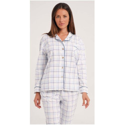 Pijama de Mujer en Franela 100% Algodón – Clásico, Cálido y Suave