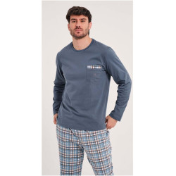 Pijama de Caballero 100% Algodón – Confort Natural y Estilo Clásico