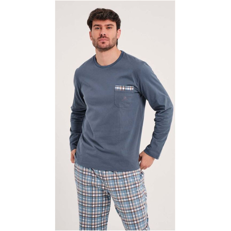 Pijama de Caballero 100% Algodón – Confort Natural y Estilo Clásico