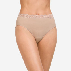Braga Midi AVET 32079 de Algodón con Encaje – Básico Elegante en Negro y Arena