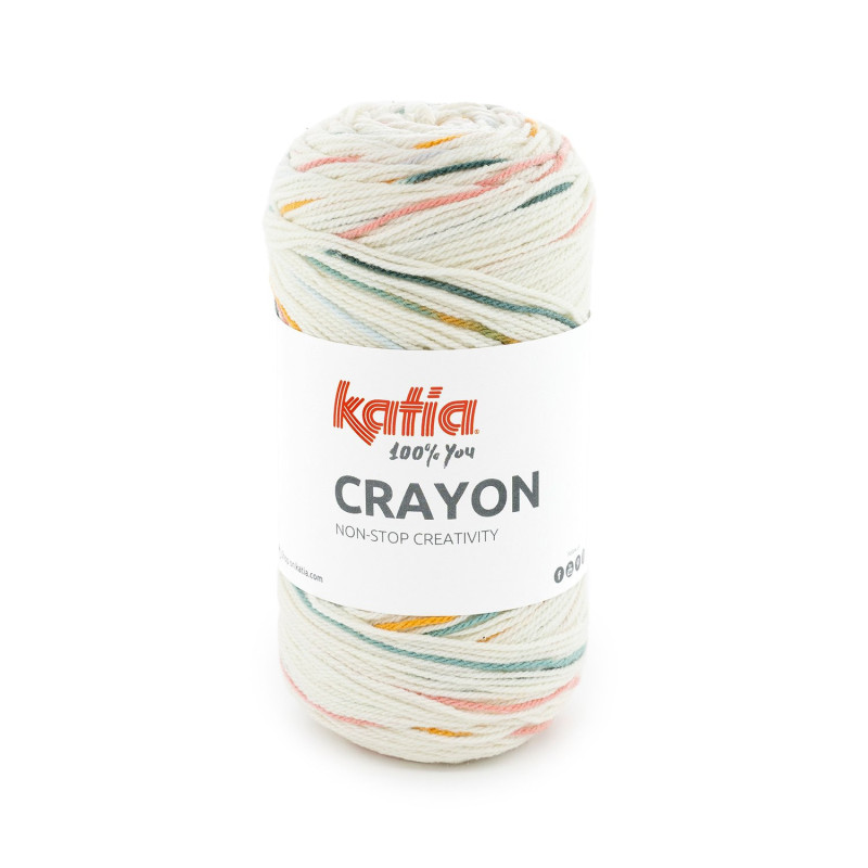 Katia Crayon Hilo estampado acrílico‑algodón con suaves pinceladas de color