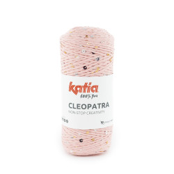 Katia Cleopatra – Hilo de algodón con lentejuelas doradas y plateadas, brillo espectacular