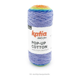 Katia Pop‑Up Cotton – Hilo mouliné con transición de color perfecta y 200 g de creatividad