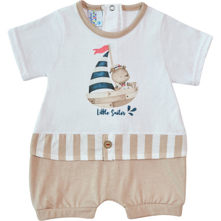 Pelele bebé 100% algodón modelo Velero | Little Sailor