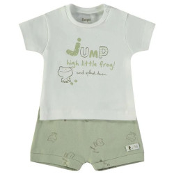 Conjunto bebé verano camiseta y pantalón corto algodón