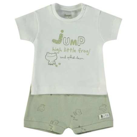 Conjunto bebé verano camiseta y pantalón corto algodón