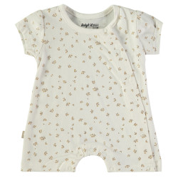 Pelele bebé algodón orgánico · Mono corto 100% algodón estampado